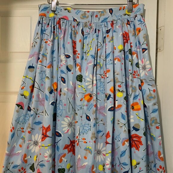 Pinup Girl Clothing Skirt Dapper Day First Frost Fall Jenny Size Large New - Picture 1 of 4